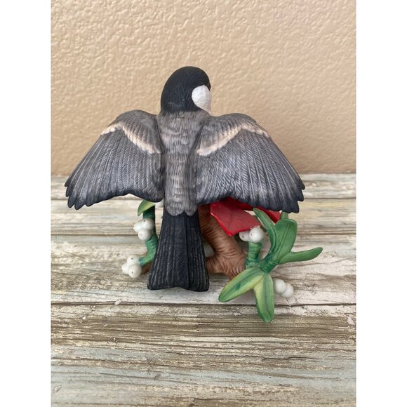 Lenox 1997 Christmas Chickadee • Ltd Ed Poinsettia Bird • COA Included NO Box - Picture 6 of 13